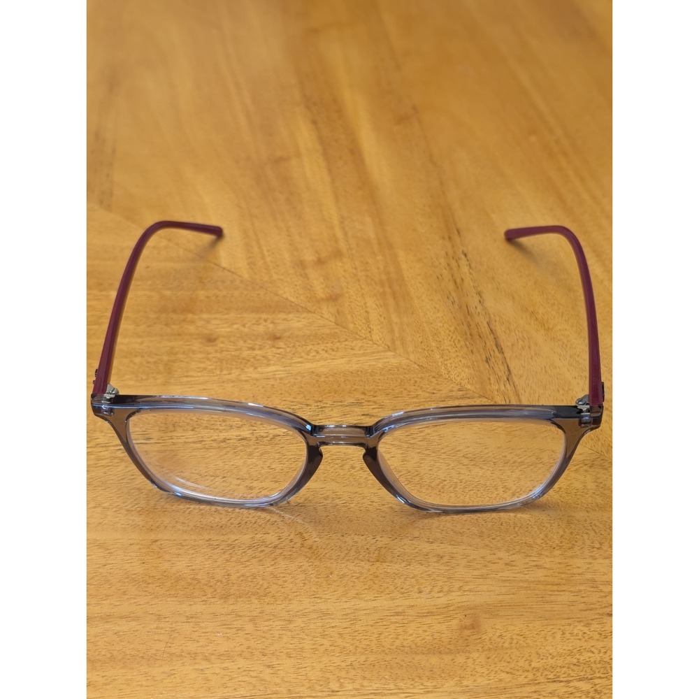 RAY-BAN RB7185 8083 Gray Crystal/Burgundy Red Eyeglasses Frame 52-18-145 - Picture 5 of 8